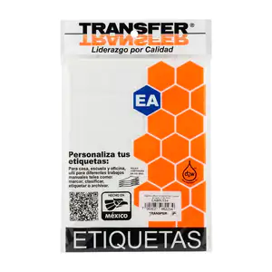 Paquete con 1656 etiquetas blancas transfer, 5x34mm / 4012
