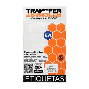 Paquete con 144 etiquetas blancas transfer, 32x64mm / 4014.e