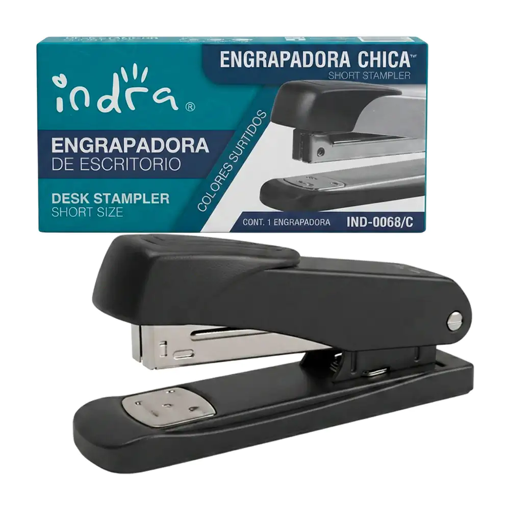 Engrapadora chica metálica indra para escritorio / ind-0068/c