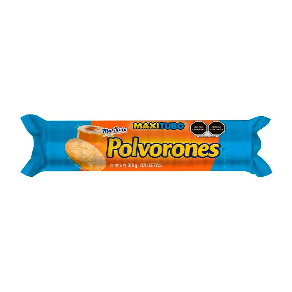 Paquete maxitubo marinela galletas polvorones sabor naranja, 310g / 418559