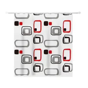 Cortina para baño de plástico resistente 180x180cm con 12 aros y dise…