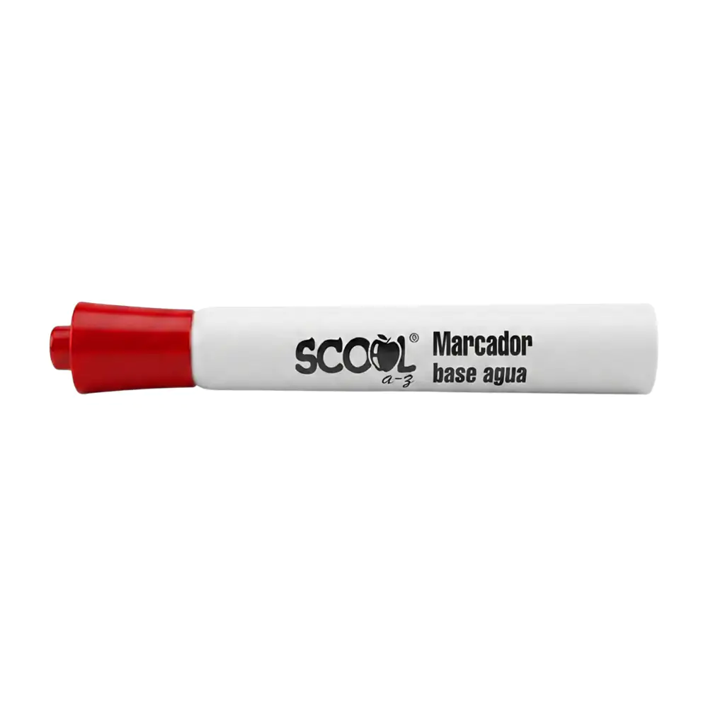 1pza Marcador de agua scool en color rojo con punta biselada