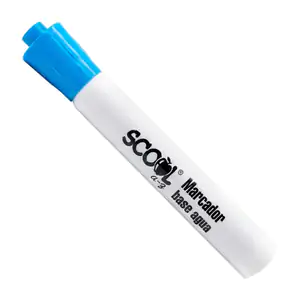 1pza Marcador de agua scool en color azul cielo con punta biselada