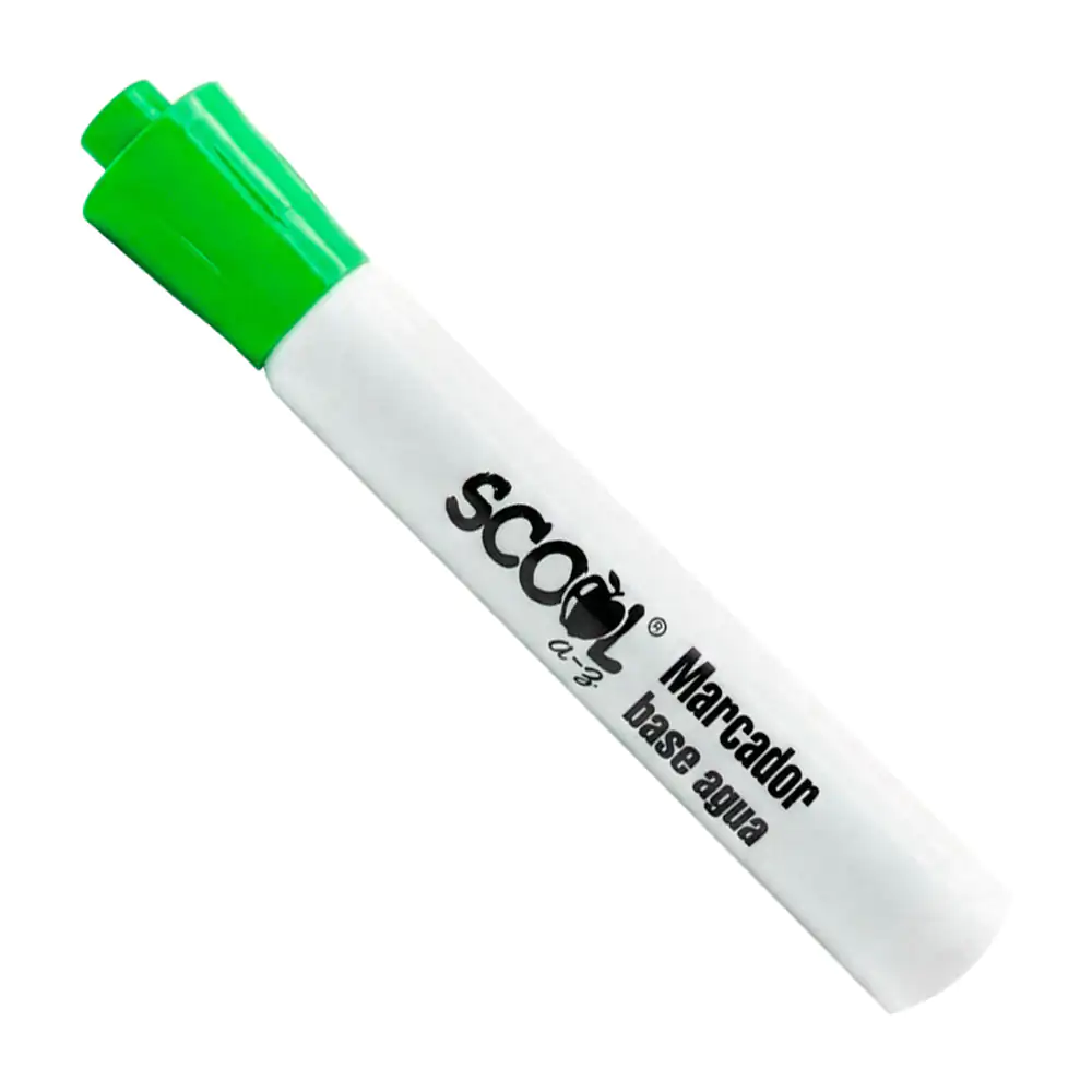 1pza Marcador de agua scool en color verde con punta biselada