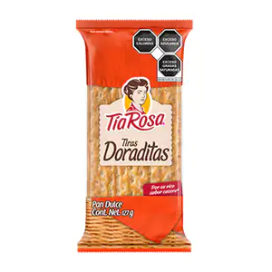 Paquete tía rosa con pan dulce, tiras doraditas de 127g / 464242