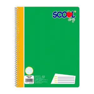 Cuaderno profesional scool cuadro chico 100 hojas, espiral metálico v…