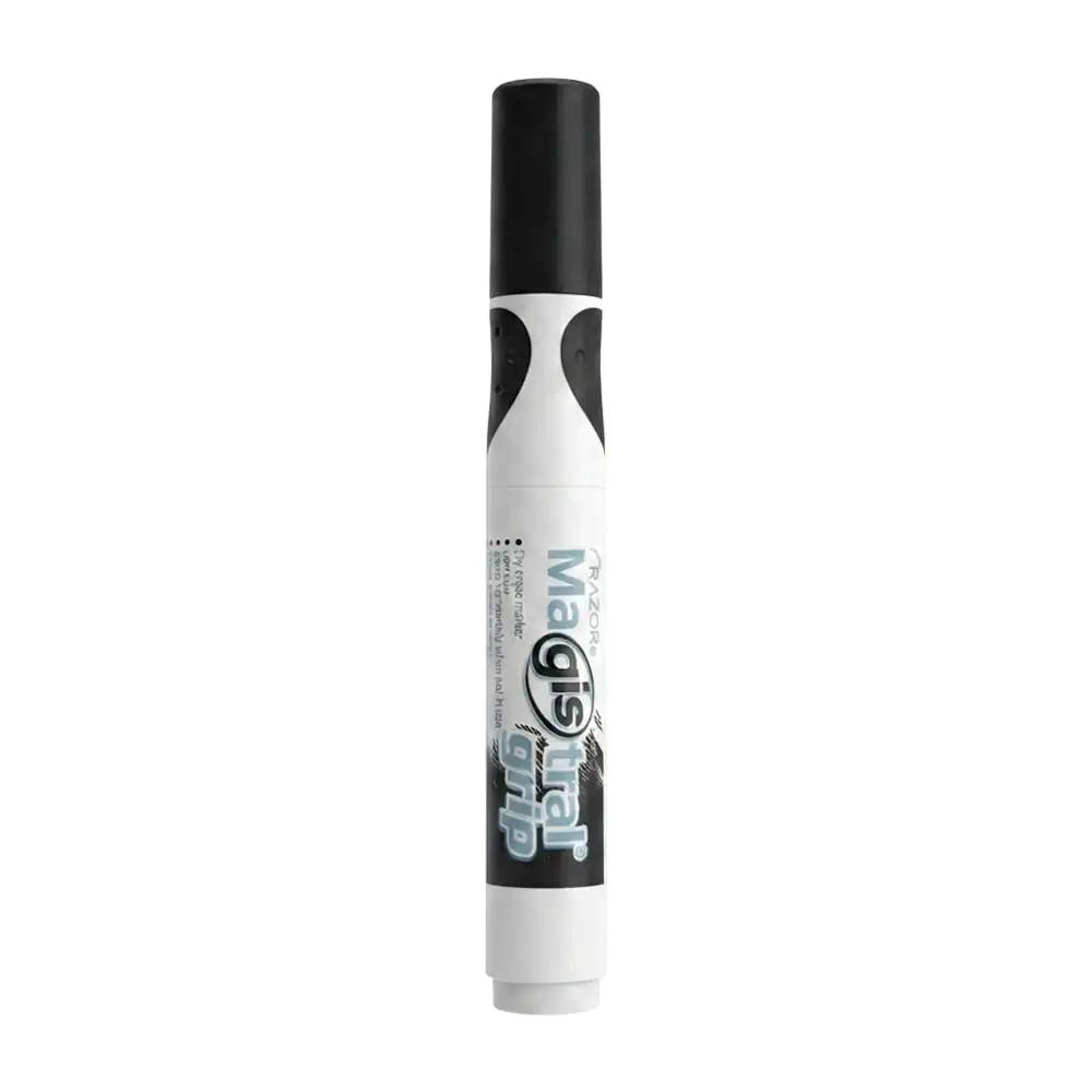 1pza marcador negro magistral grip para pinzarrón blanco / 490
