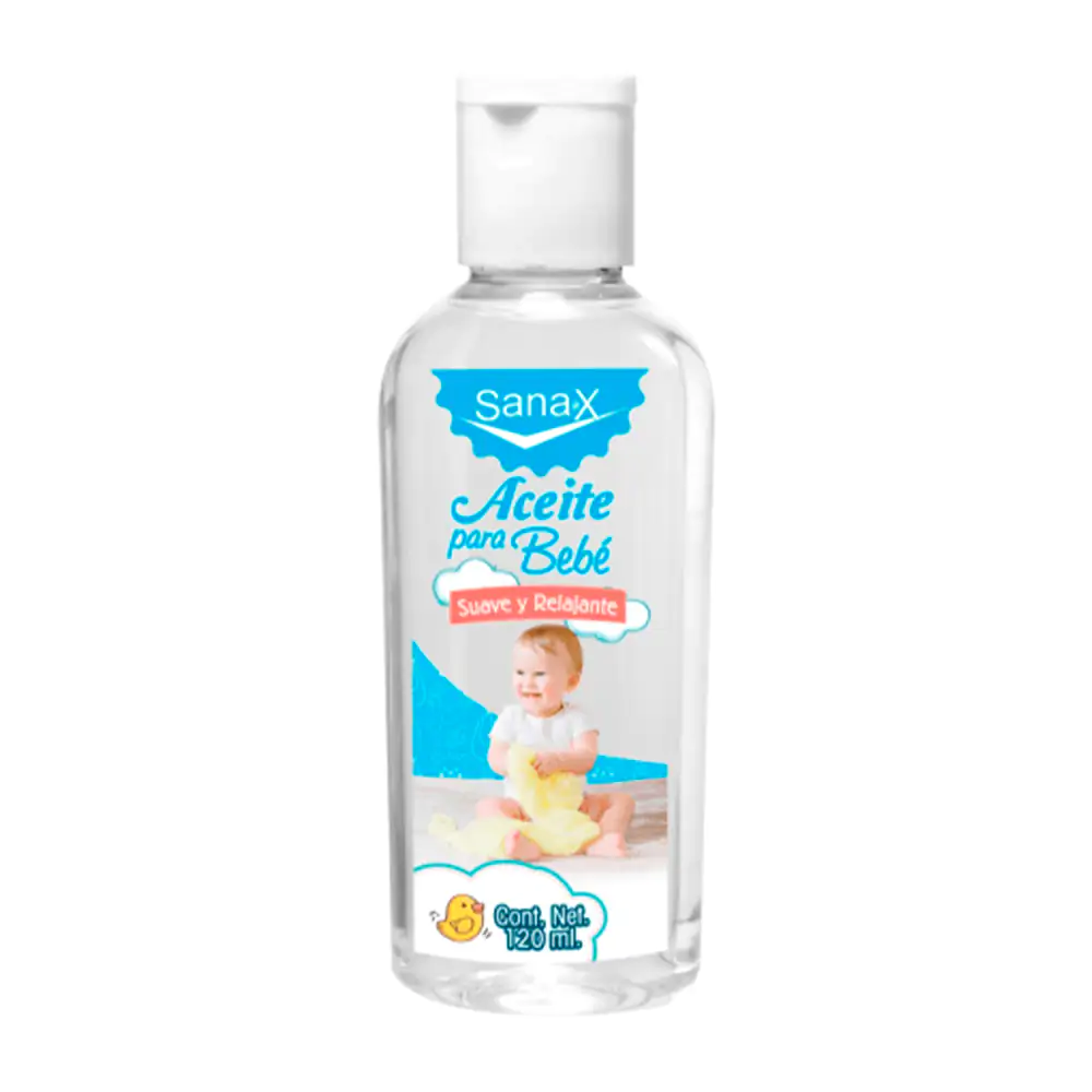 1pza Aceite para bebé sanax suave y relajante, 60ml