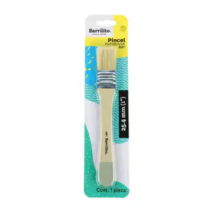 Brocha multiusos barrilito de 1 pulgada con mango de madera y cerda s…