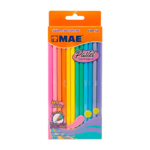 Paquete con 12 lápices de colores mae en tonos pastel, variedad de co…