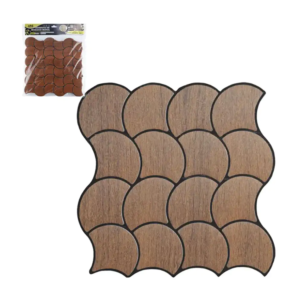Paquete con 6 láminas para pared, 30x30cm, diseño de tejas efecto mad…
