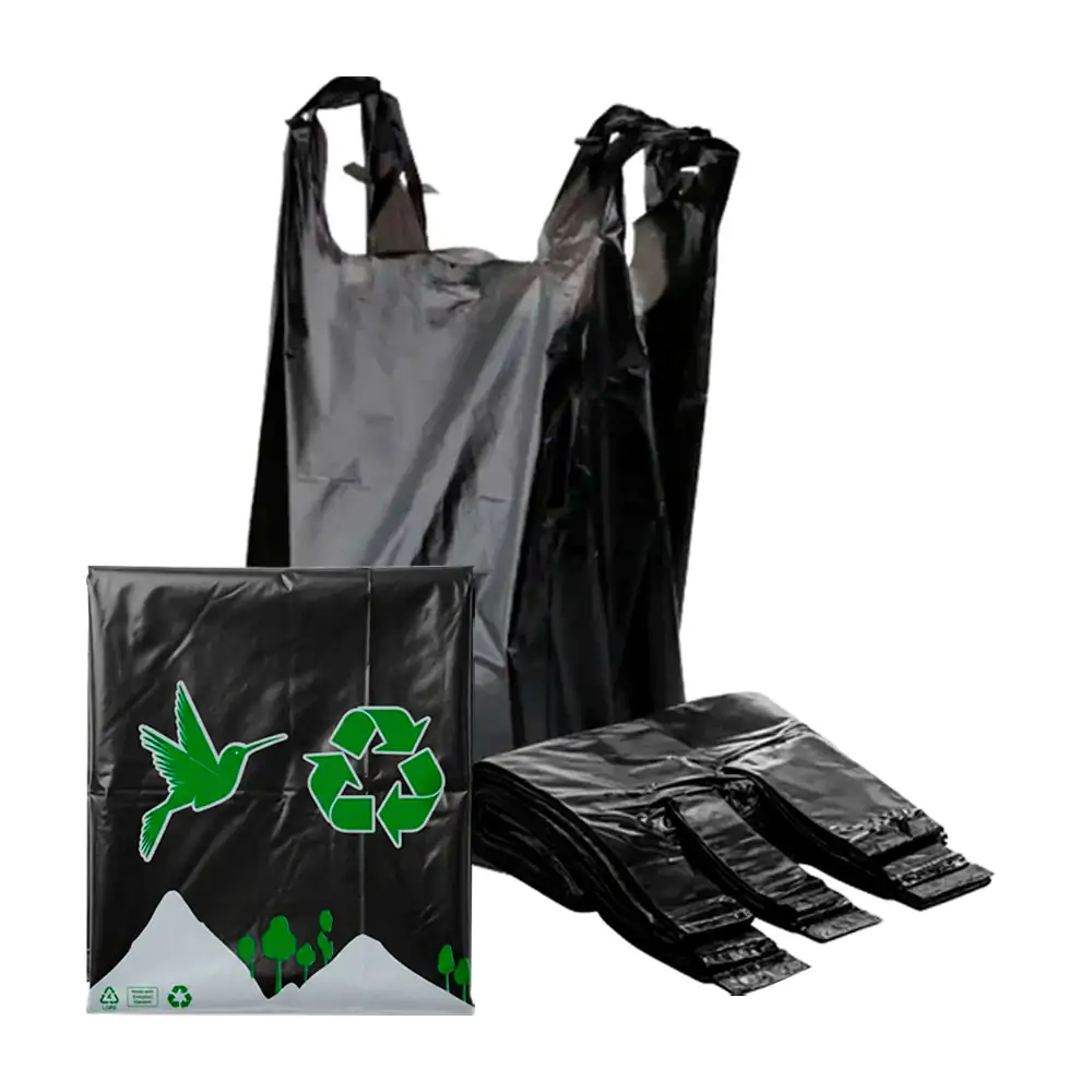Paquete de 1kg, bolsa de plástico en forma de camiseta tamaño mediana / 612227