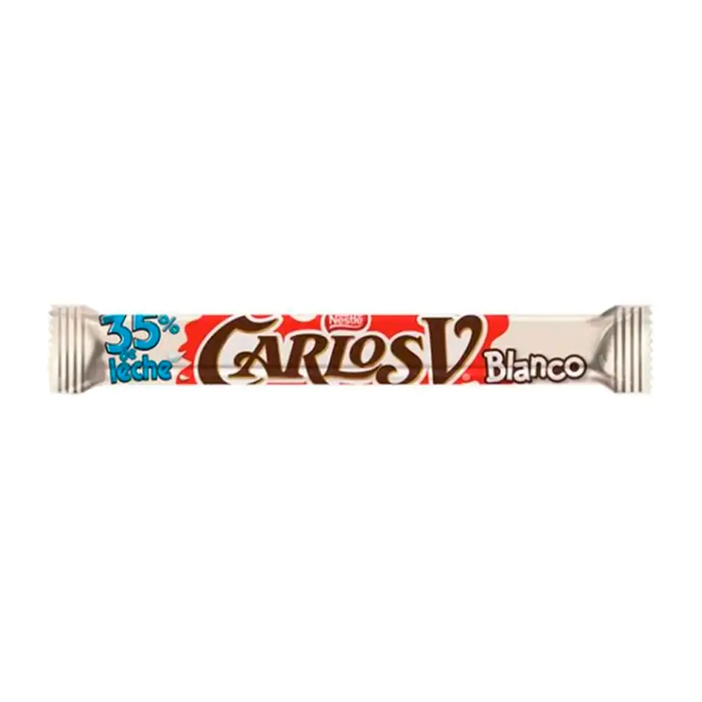 1pza Chocolate blanco carlos v stick de 8g