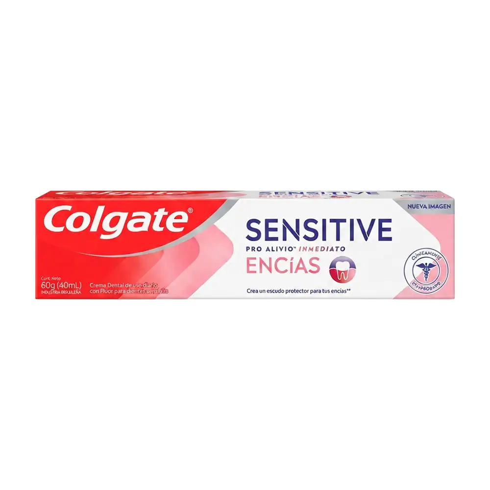 1pza Pasta colgate sensitive pro alivio inmediato para encías, 40ml