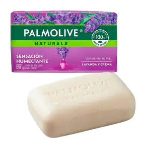 1pza Jabón en barra palmolive naturals lavanda y crema, 120g / 682280