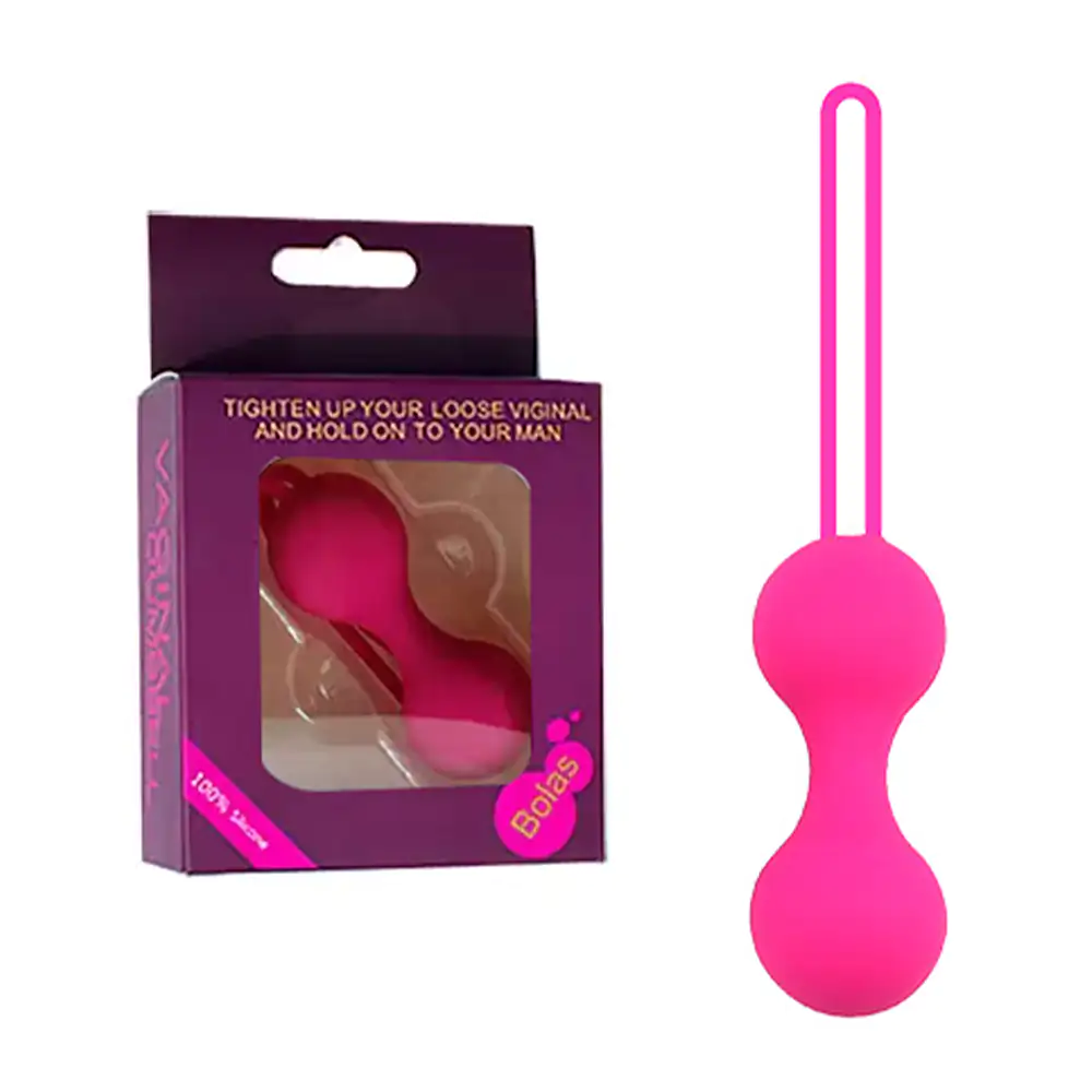 Estimulante femenino tipo bolas tamaño chico de goma suave, 7cm, variedad de colores