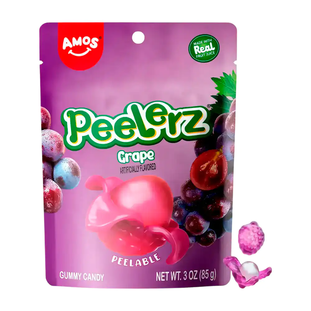 Bolsa con gomitas peelerz pelables con sabor a uva, 85g / 805345