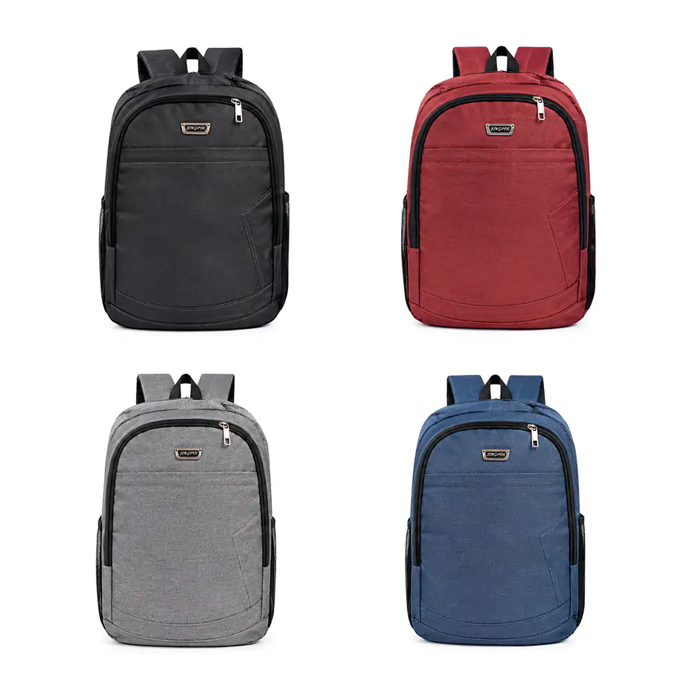 Mochila de 3 compartimentos jingpin con 2 redes laterales, variedad d…