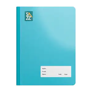 Libreta - cuaderno profesional sazz cosido con 100 hojas de doble ray…
