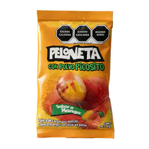 1pza paleta de caramelo sabor mango rellena de chile y cubierta de po…