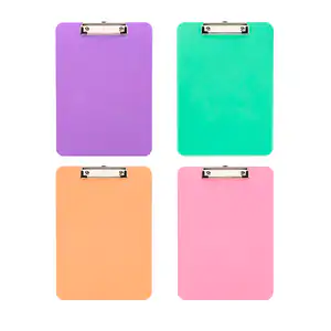 Tabla portadocumentos de plástico color pastel con broche tipo clip, …