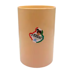 1pza Vaso de plástico aitana color beige con capacidad de 300ml