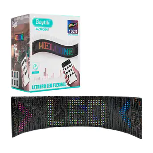 Letrero led flexible buytiti personalizable con luz rgb + control rem…