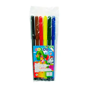 Paquetes con 6 plumones de colores a base de agua / b2833