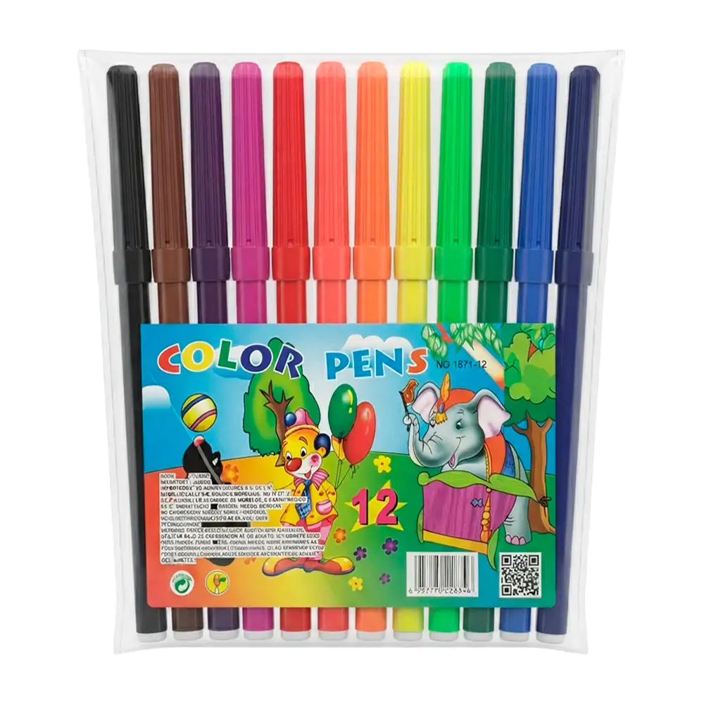 Paquete con 12 plumones ultra delgados, variedad de colores / color p…