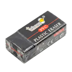 1pza Borrador / goma rectangular de color negro, 4.2x1.8x1cm / plasti…