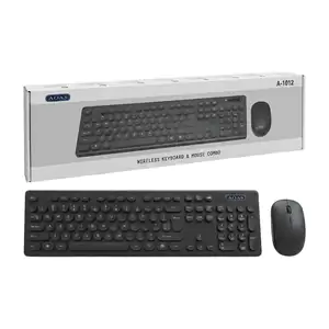 Combo aoas mouse y teclado inalámbricos, teclas redondas, silenciosas…