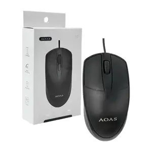 Mouse aoas alámbrico con diseño ergonómico, conexión usb / m29