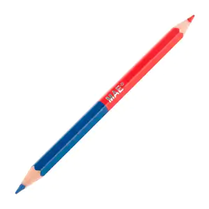 1pza lápiz bicolor mae hexagonal de mina suave, variedad de colores