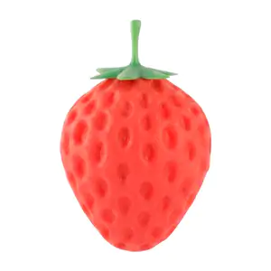 1pza squeeze antiestrés en forma de fresa, pequeña con relleno de esp…