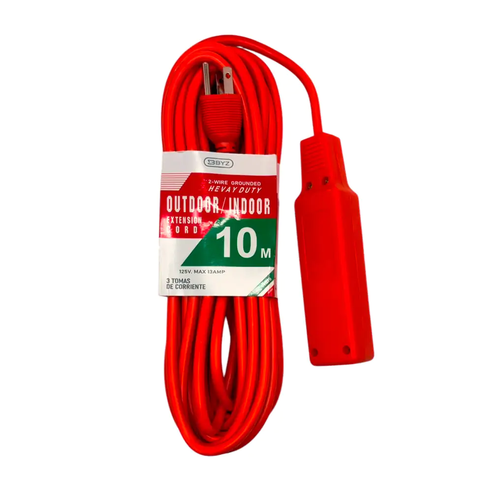 Extensión multiusos de 10m, 3 tomas de corriente, alta resistencia / bl-y316