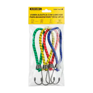 Paquete con 4 cuerdas elásticas tensoras bomvink de 15cm, reforzada c…