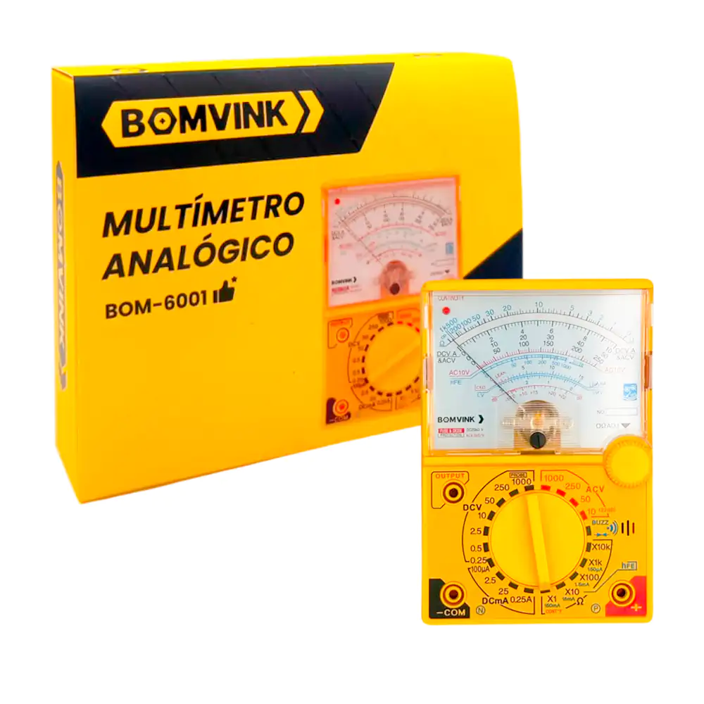Multímetro - medidor de voltaje análogo bomvink con 20 posiciones y 3 salidas