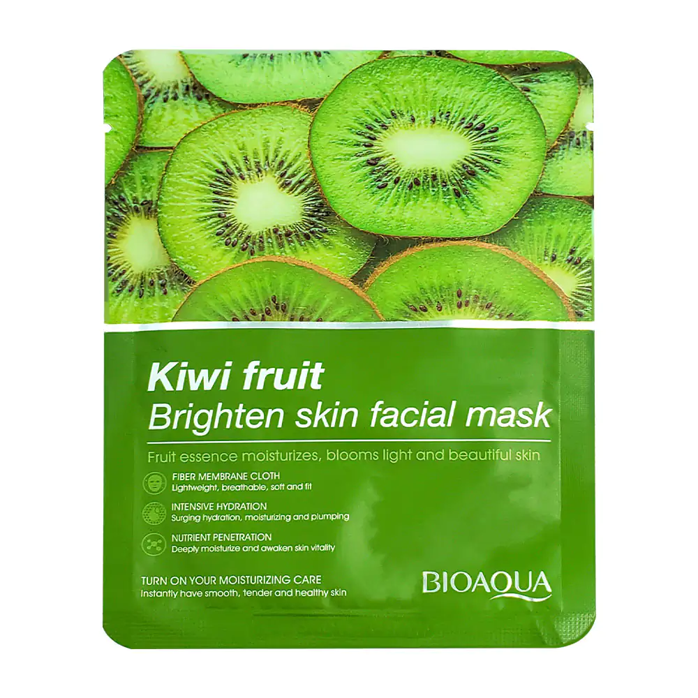 Mascarilla facial hidratante bioaqua con esencia de kiwi, 25g