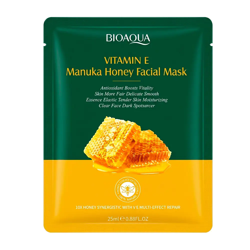 Mascarilla facial bioaqua de miel de manuka con vitamina e, 25,ml