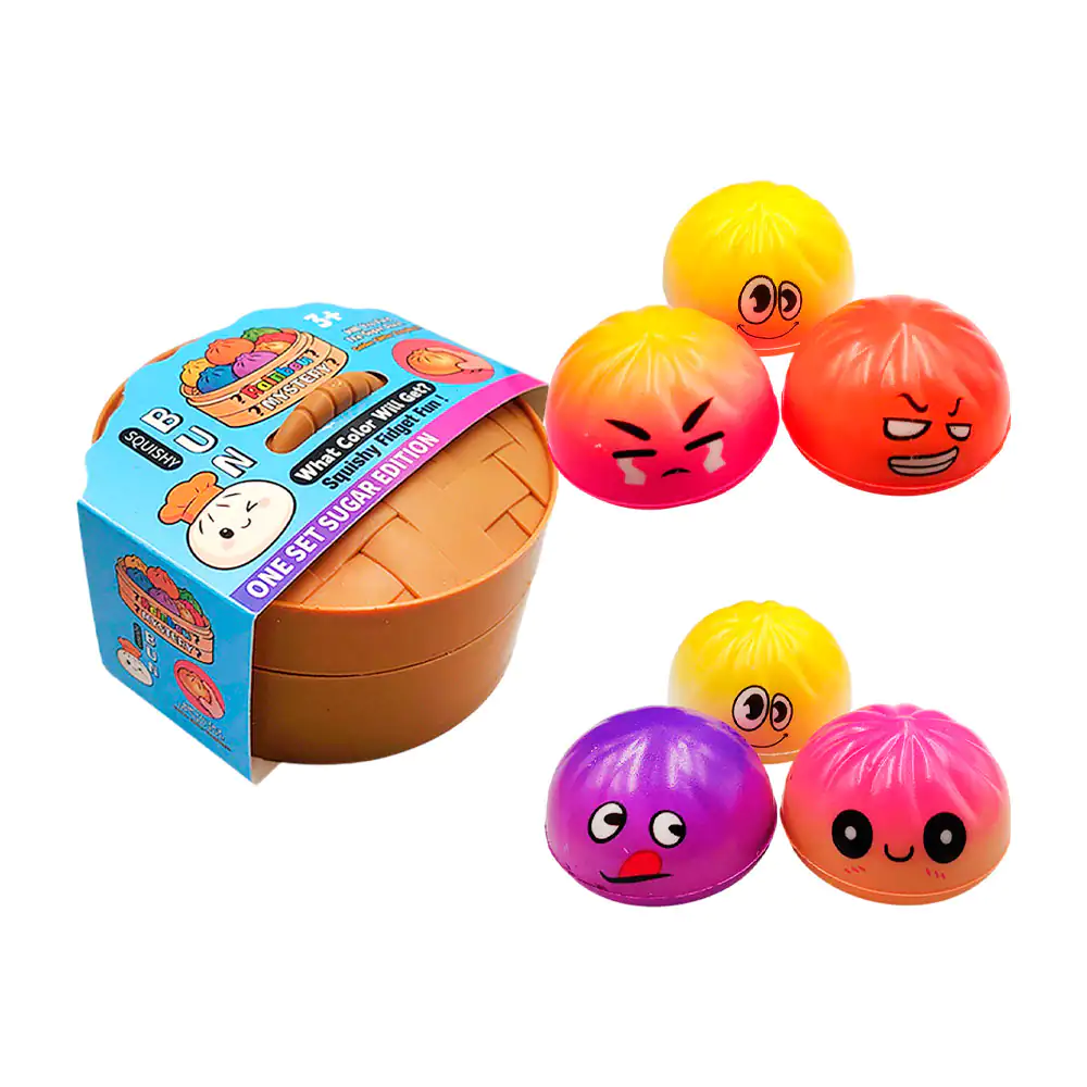 Estuche con 3 mini squeezes misteriosos en forma de dumpling con dise…