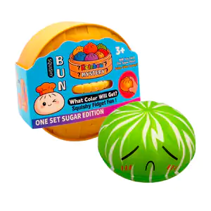 Squeeze misterioso en forma de dumplins con diseño de rayas y relleno…