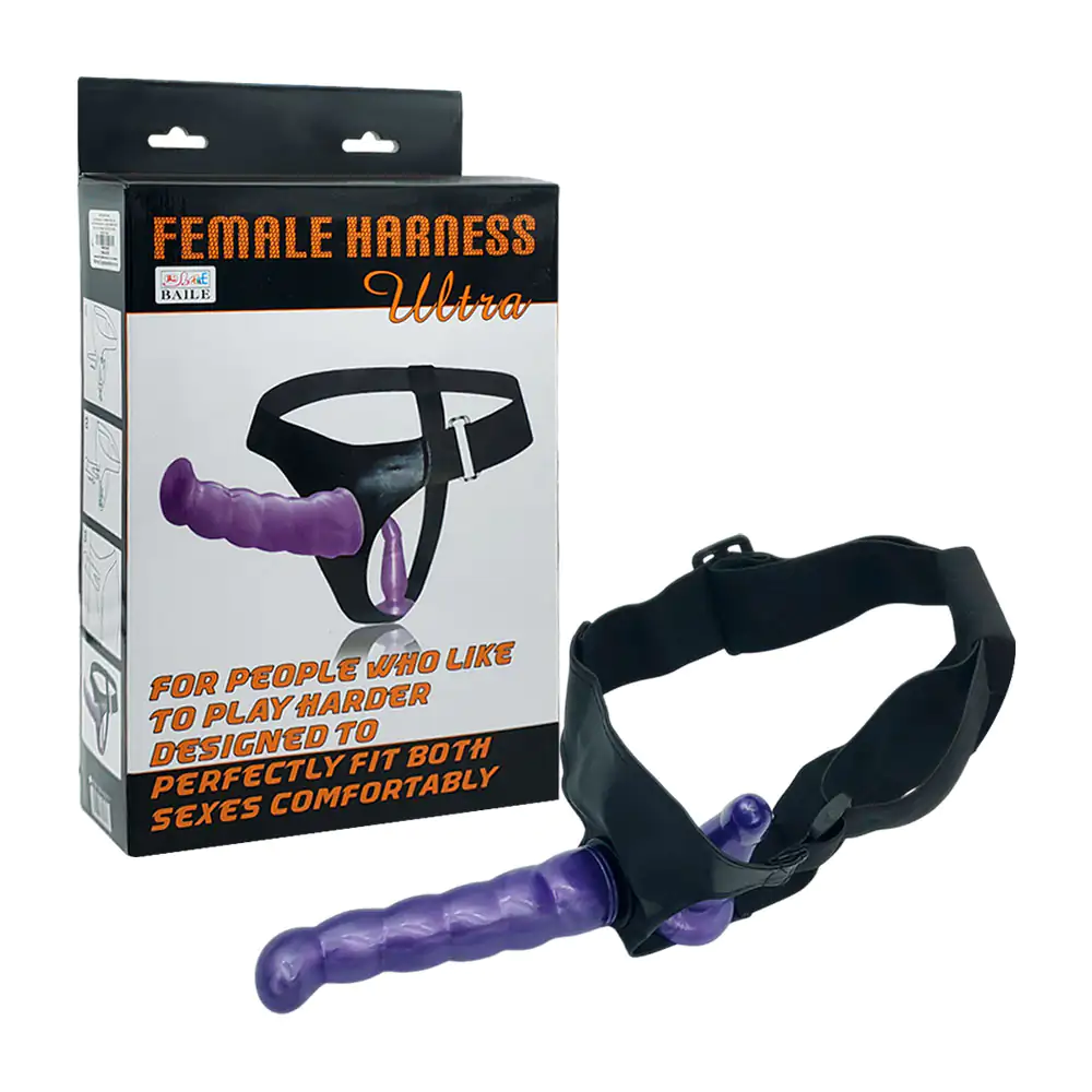 Arnés femenino ajustable 2 en 1, dildo de 18cm y 13cm