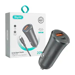 Combo plug cargador para coche, 20w con puerto usb c y cable de tipo …