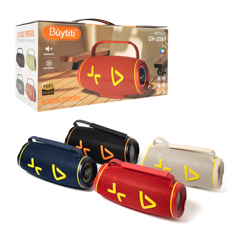 Bocina inalámbrica buytiti con sonido estéreo 360, radio, auxiliar y …