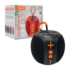 Bocina buytiti con forma esférica, portátil con asa, variedad de colo…