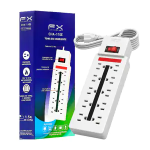 Barra multicontacto FX con 10 tomacorrientes trifásicos y cable de 1.…