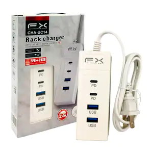 Hub FX multifuncional con 2 puertos USB y 2 tipo C, conexión bifásica…