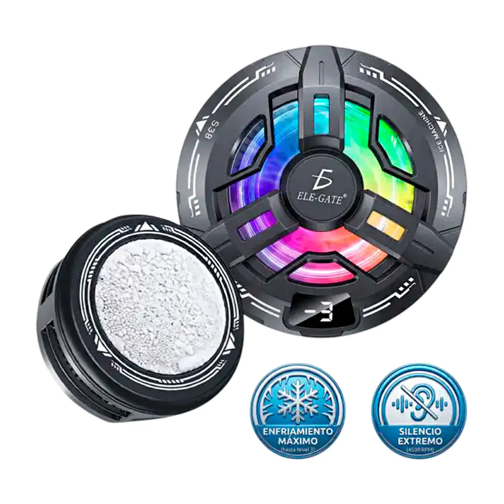 Enfriador magnético para celular, 4500 rpm con 3 niveles + luz rgb / …