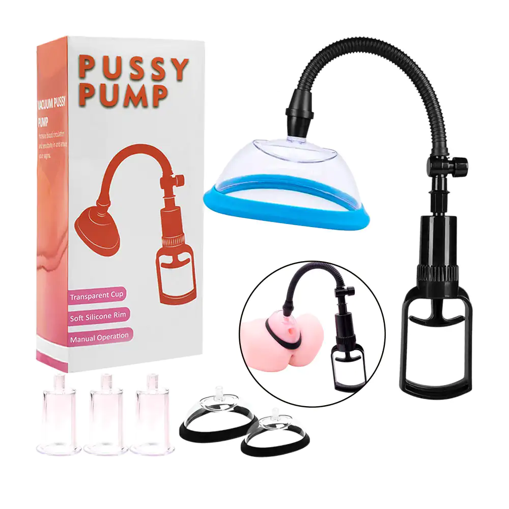 Succionador manual femenino con manguera y 5 puntas intercambiables
