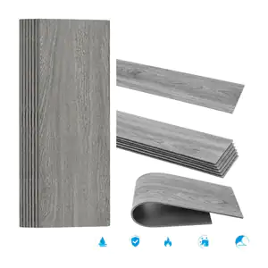 Paquete con 36 tiras de piso vinílico auto adhesivo de 15.24x91.44cm …